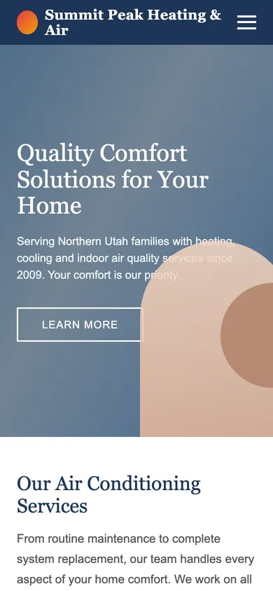 Screenshot of https://summitpeakhvac.example/ac-repair (mobile)